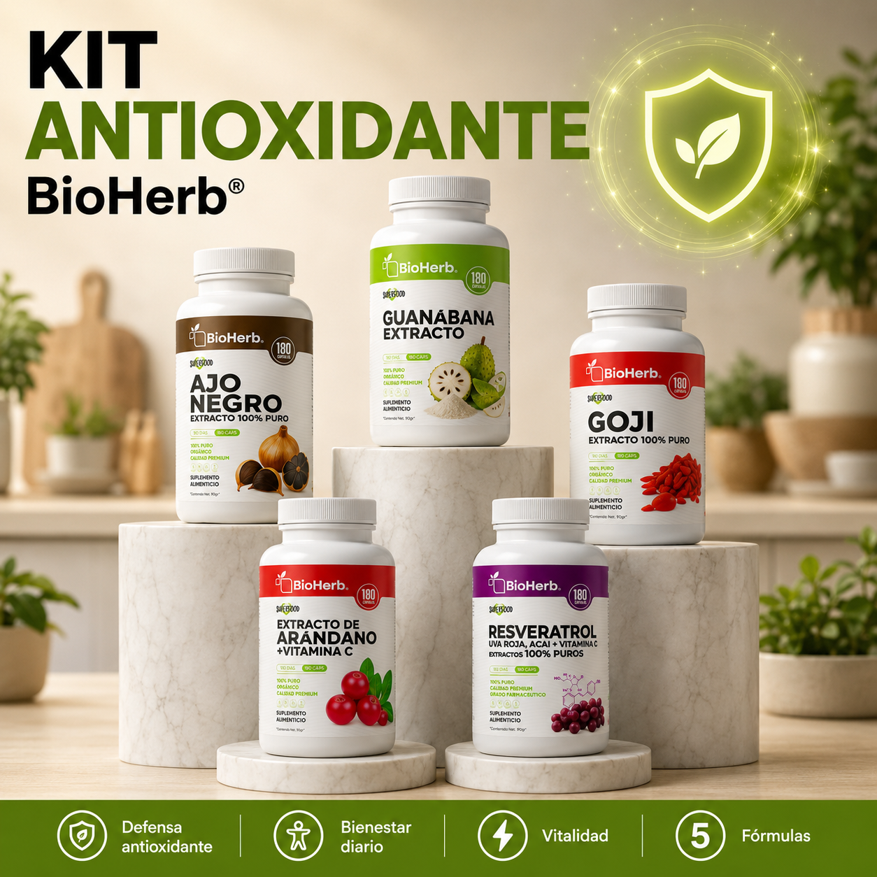 Kit Antioxidante BioHerb® | Apoyo Celular y Bienestar Antioxidante