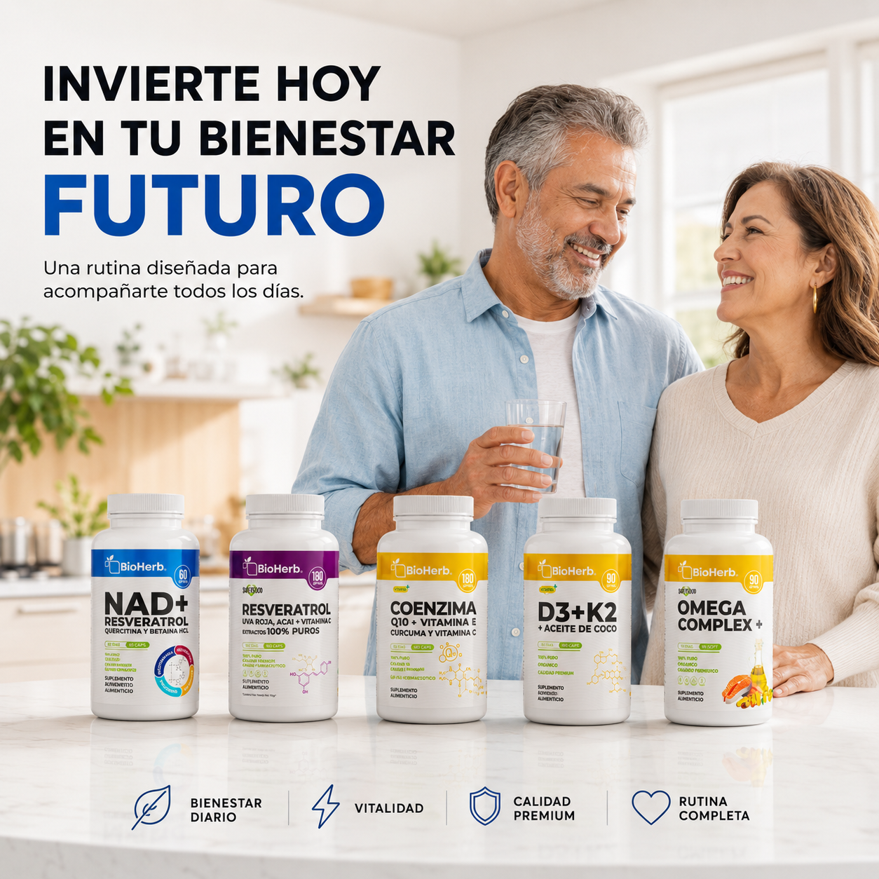 Kit Longevidad BioHerb® | Energía Celular, Antioxidantes y Bienestar Avanzado
