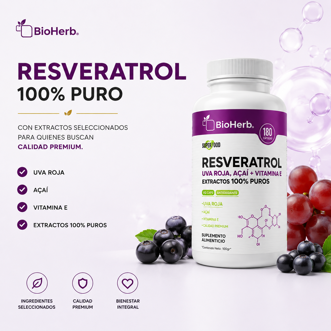 Kit Longevidad BioHerb® | Energía Celular, Antioxidantes y Bienestar Avanzado