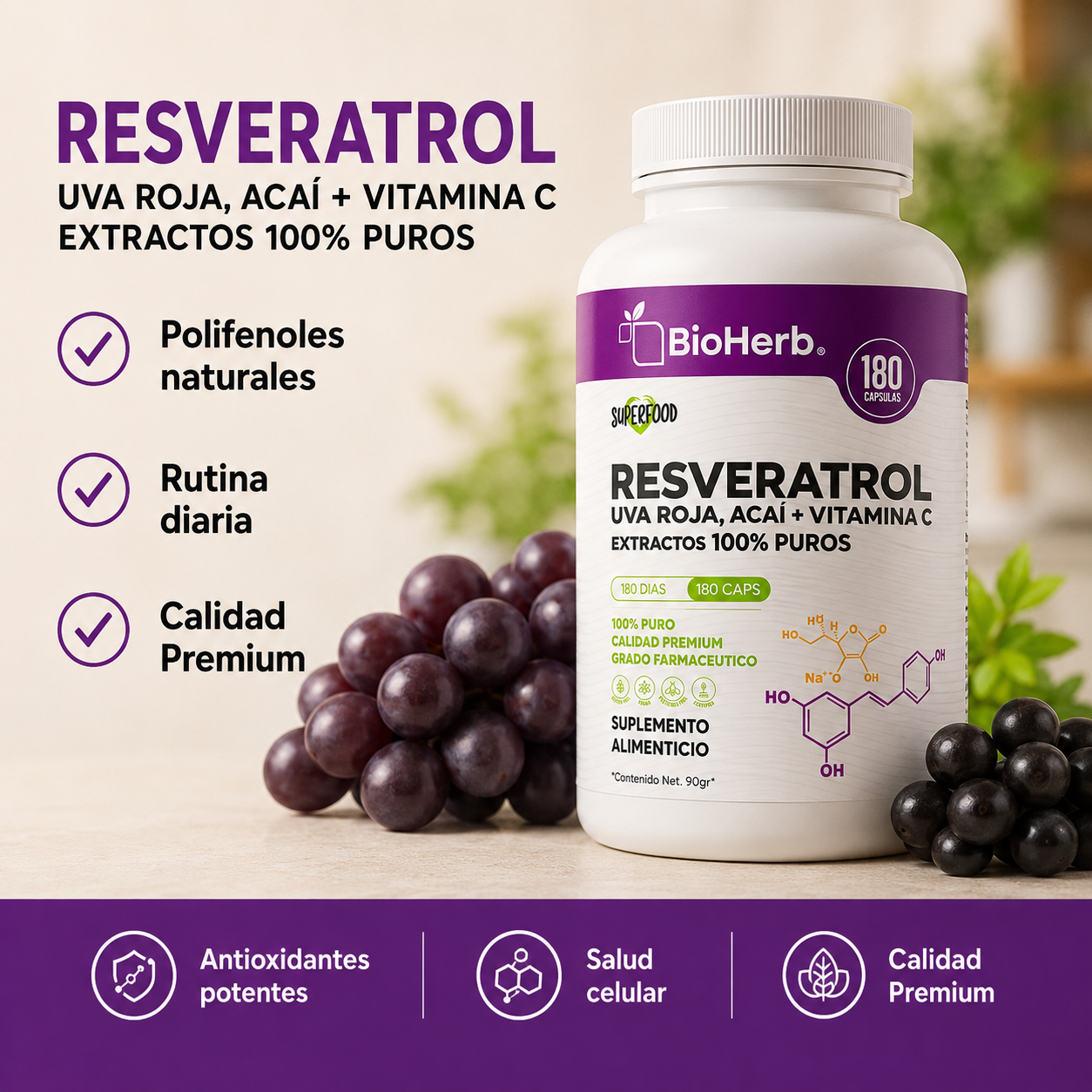 Kit Antioxidante BioHerb® | Apoyo Celular y Bienestar Antioxidante