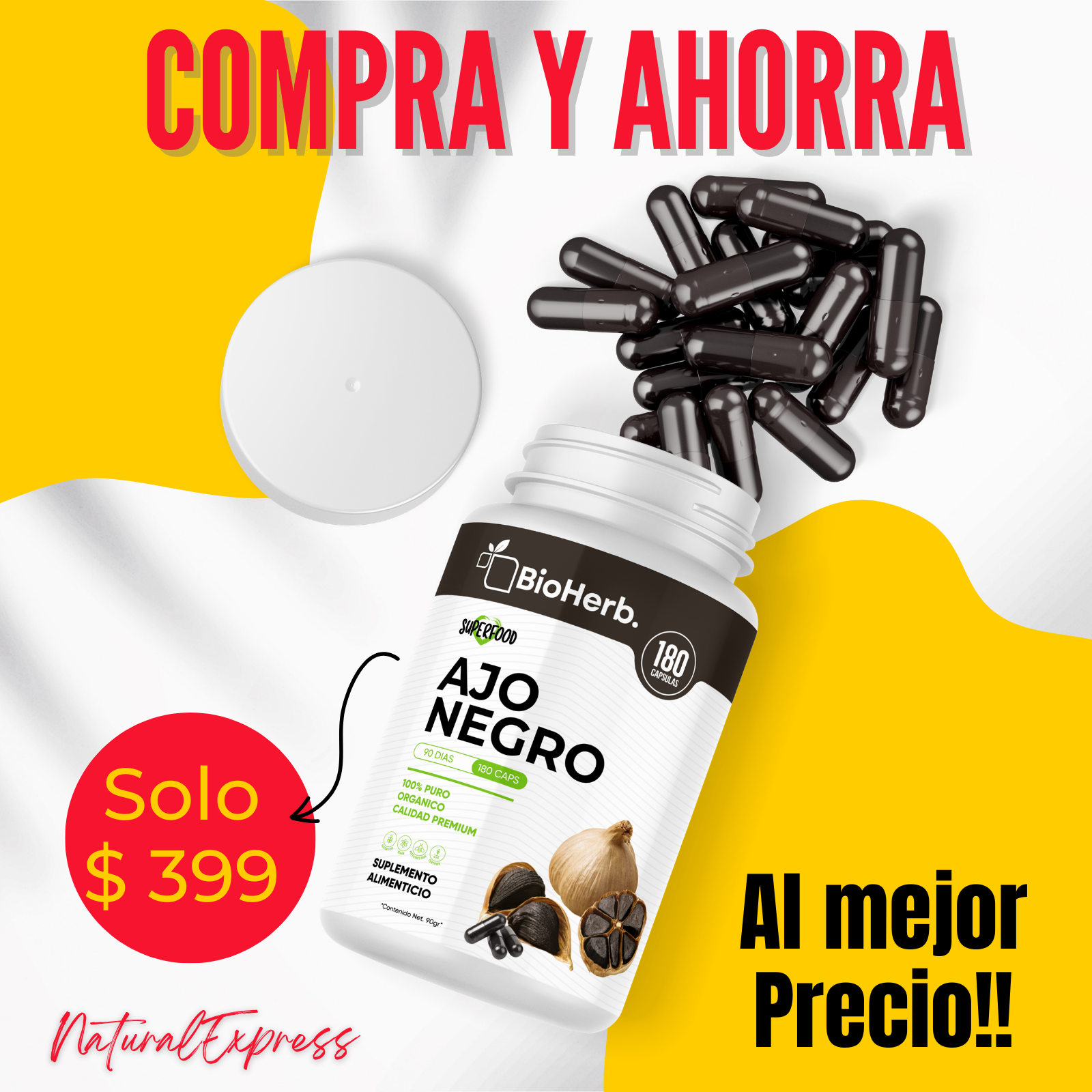 BioHerb® Ajo Negro 100% Puro