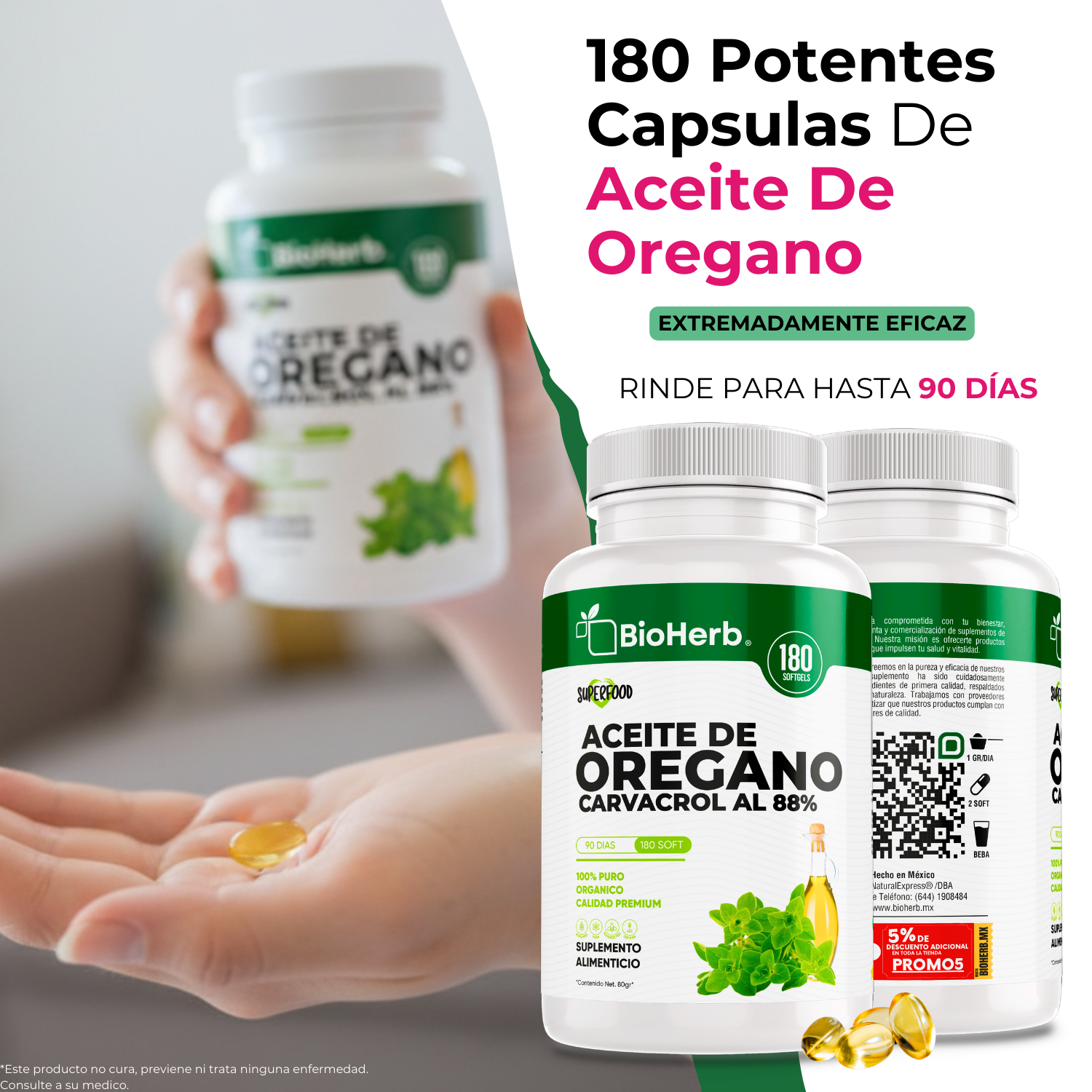 BioHerb® Aceite de Orégano Silvestre 100% Puro