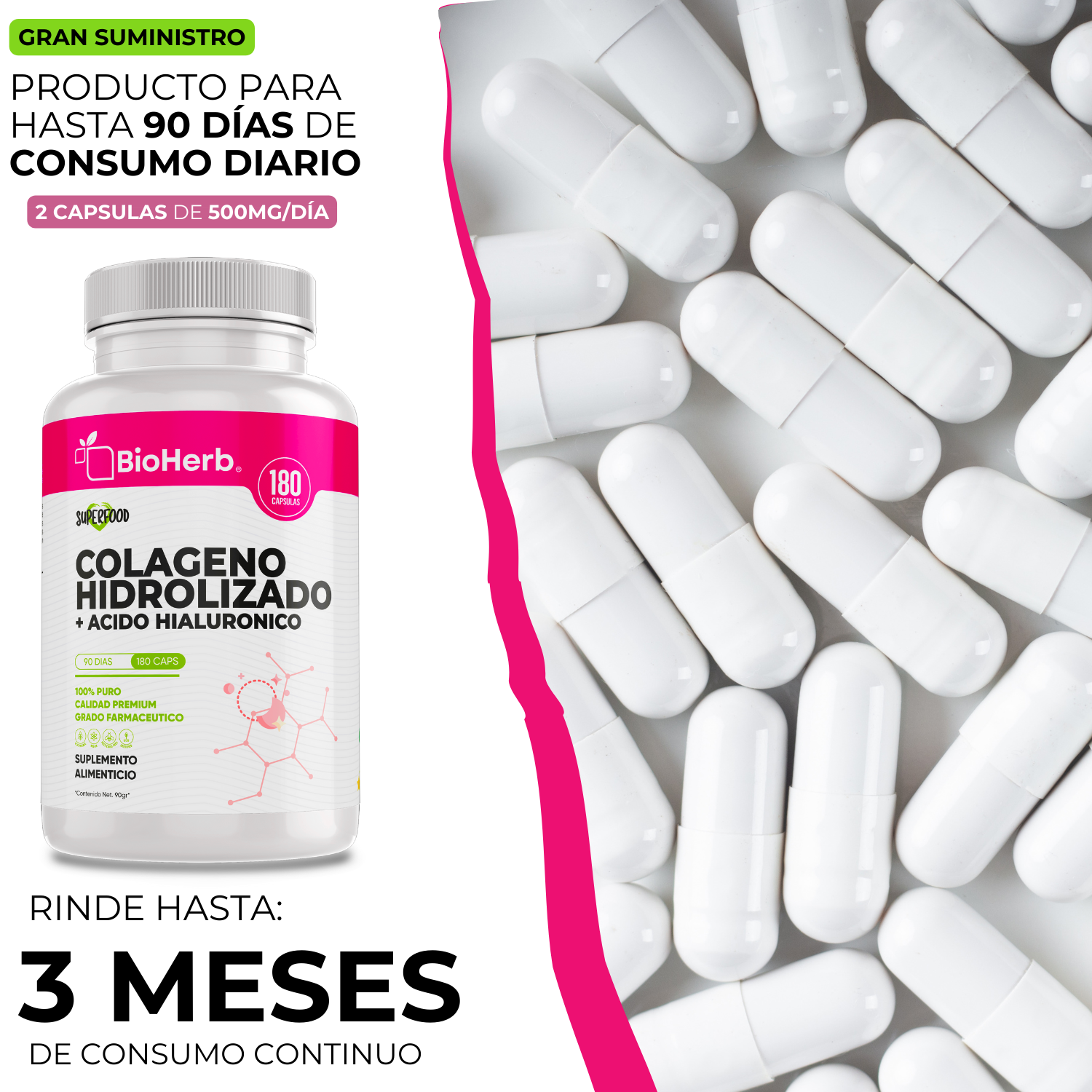 BioHerb® Colágeno + Ácido Hialurónico