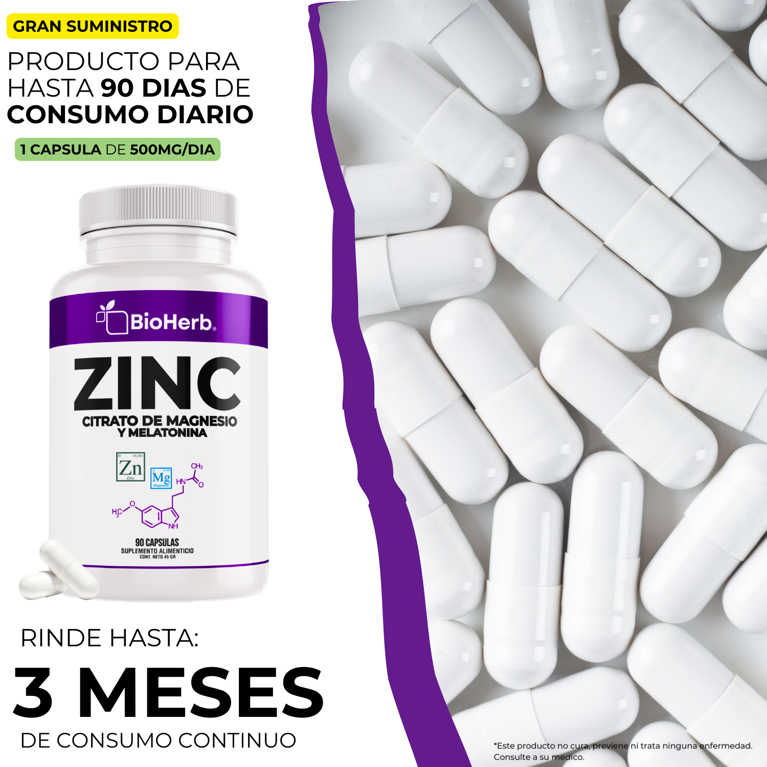 BioHerb® Zinc + Magnesio con Melatonina