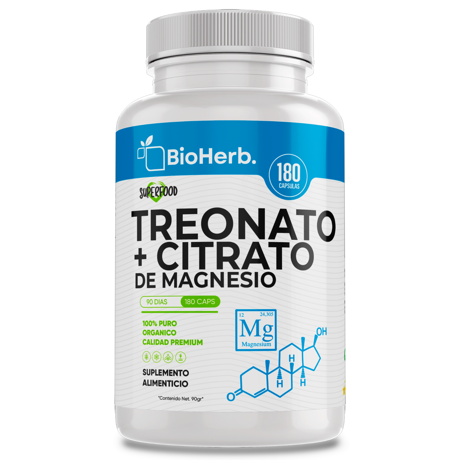 BioHerb® Treonato de Magnesio + Citrato de Magnesio