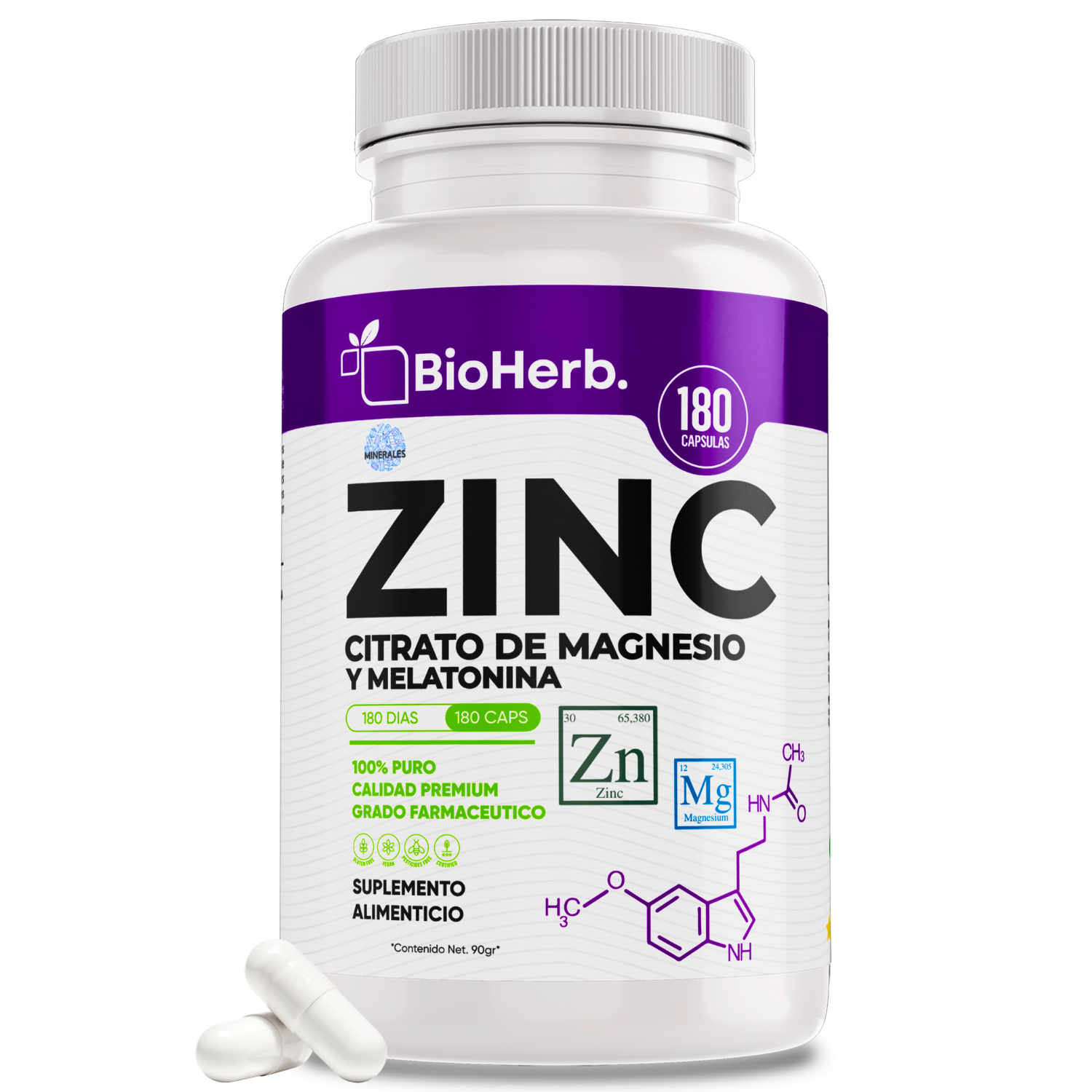 BioHerb® Zinc + Magnesio con Melatonina