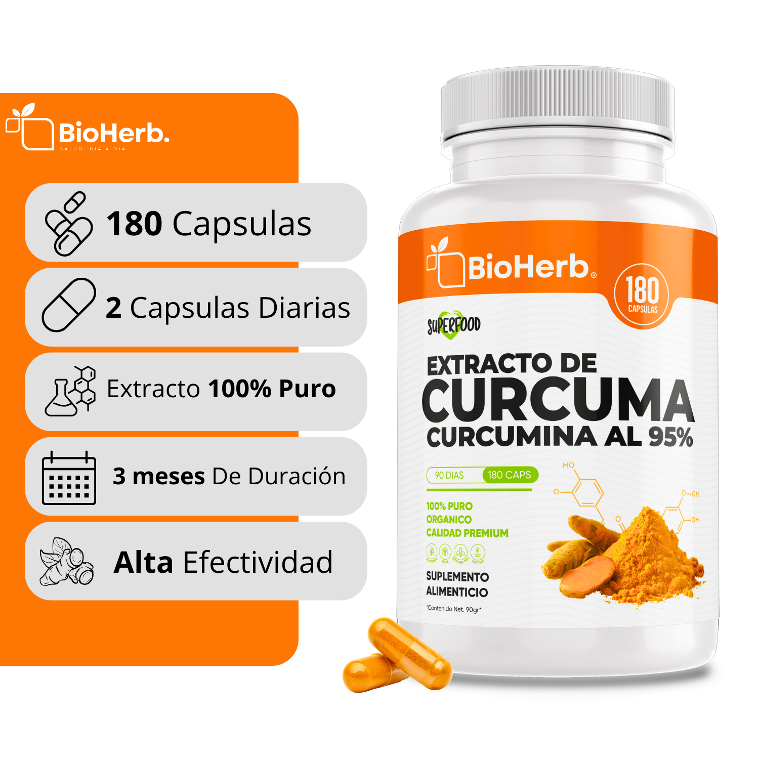 BioHerb® Cúrcuma 95% Curcuminoides