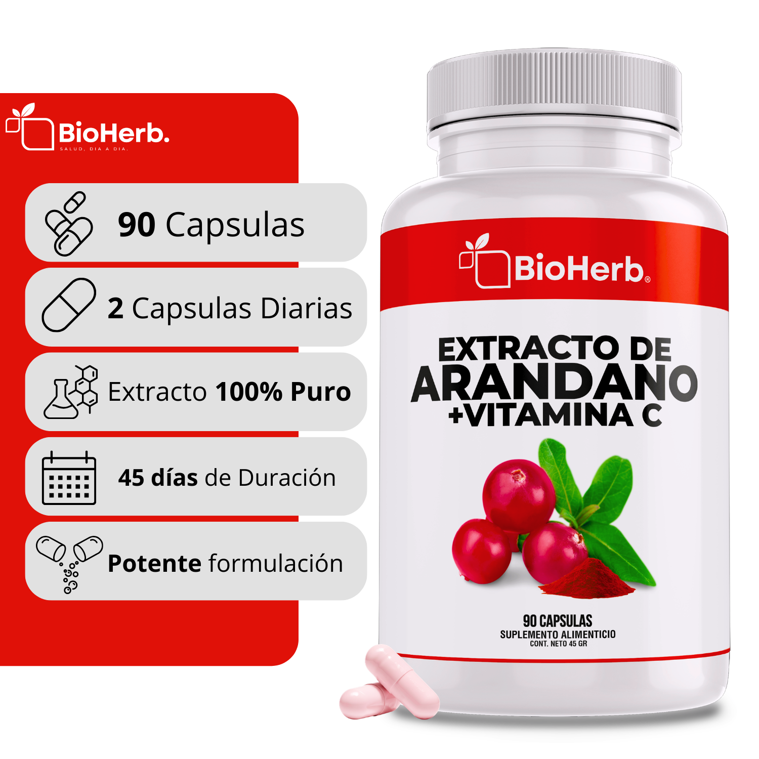 BioHerb® Arándano Rojo + Vitamina C