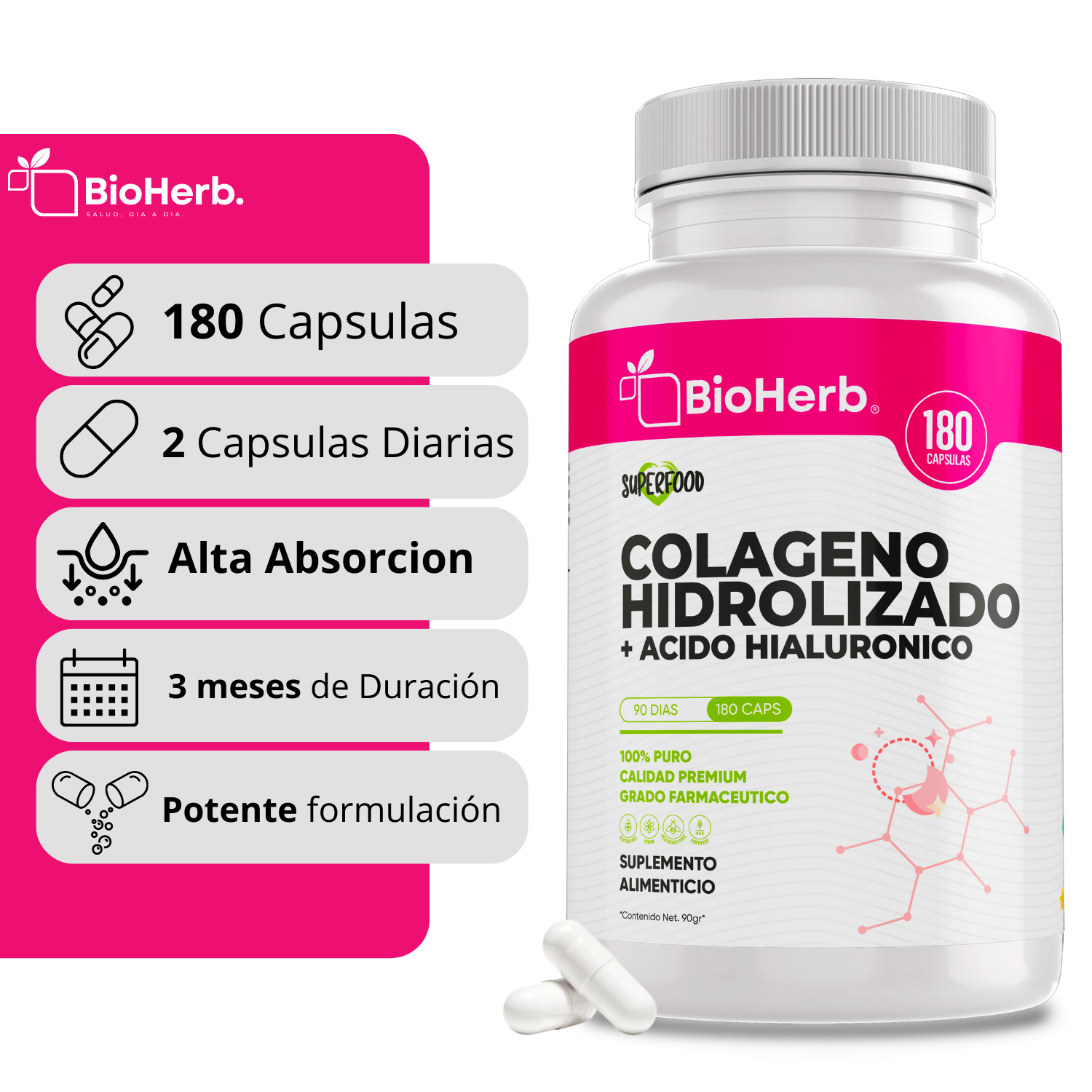 BioHerb® Colágeno + Ácido Hialurónico