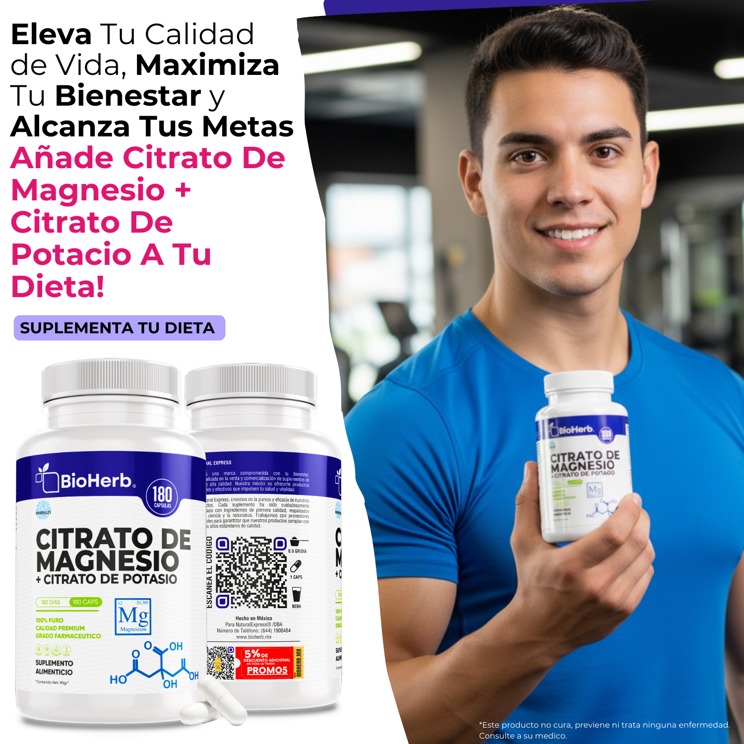 BioHerb® Magnesio + Potasio Citrato