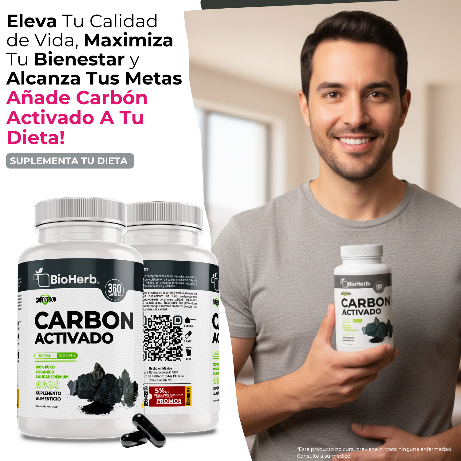 BioHerb® Carbón Activado Micronizado 100% Puro