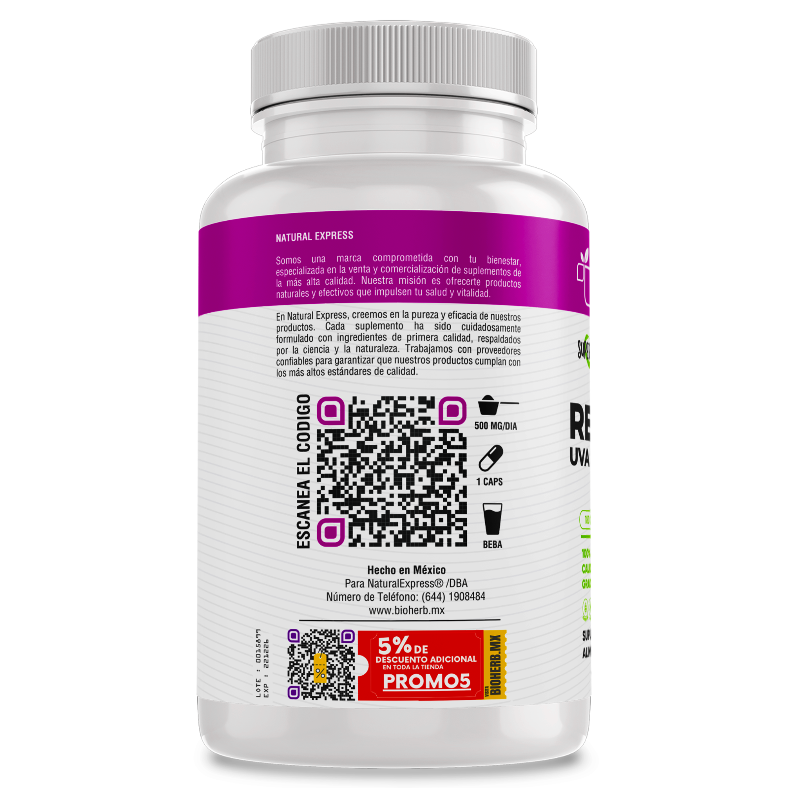 BioHerb® Resveratrol + Uva Roja + Vitamina C