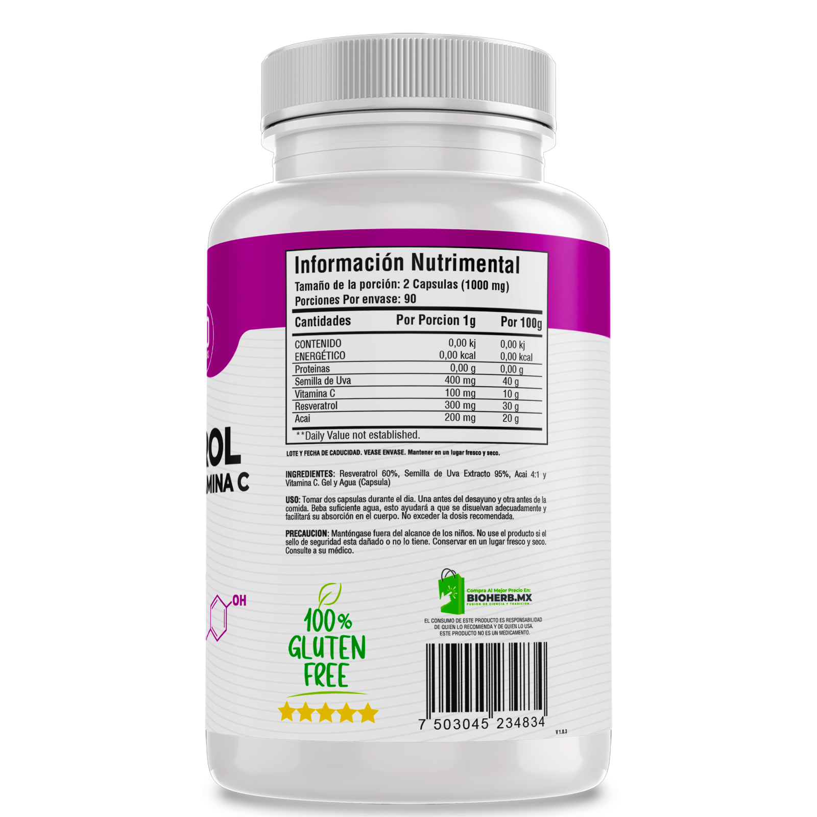 BioHerb® Resveratrol + Uva Roja + Vitamina C