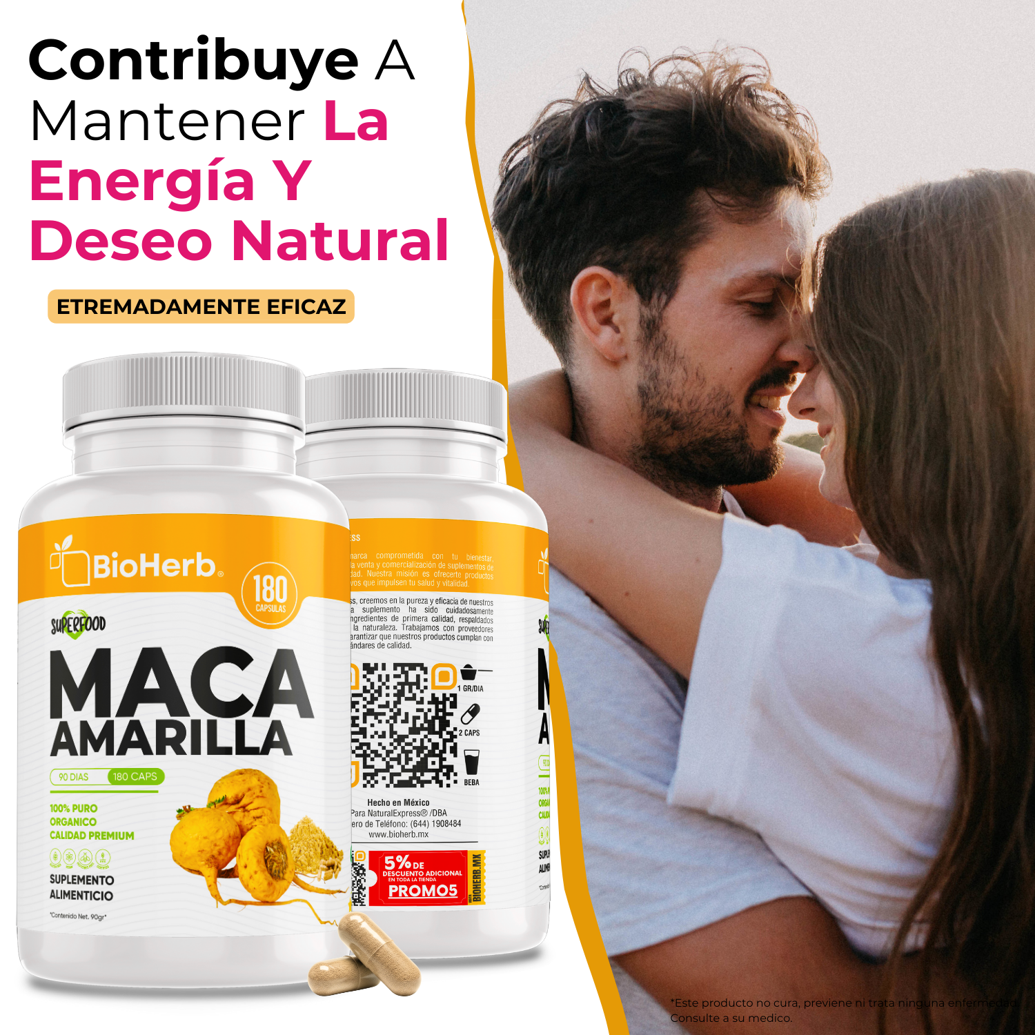 BioHerb® Maca Amarilla Peruana Organica