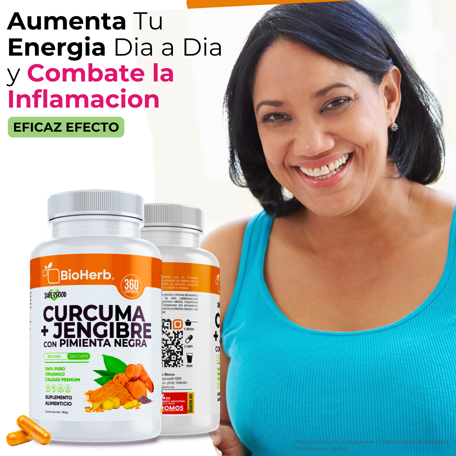 BioHerb® Cúrcuma y Jengibre con Pimienta Negra