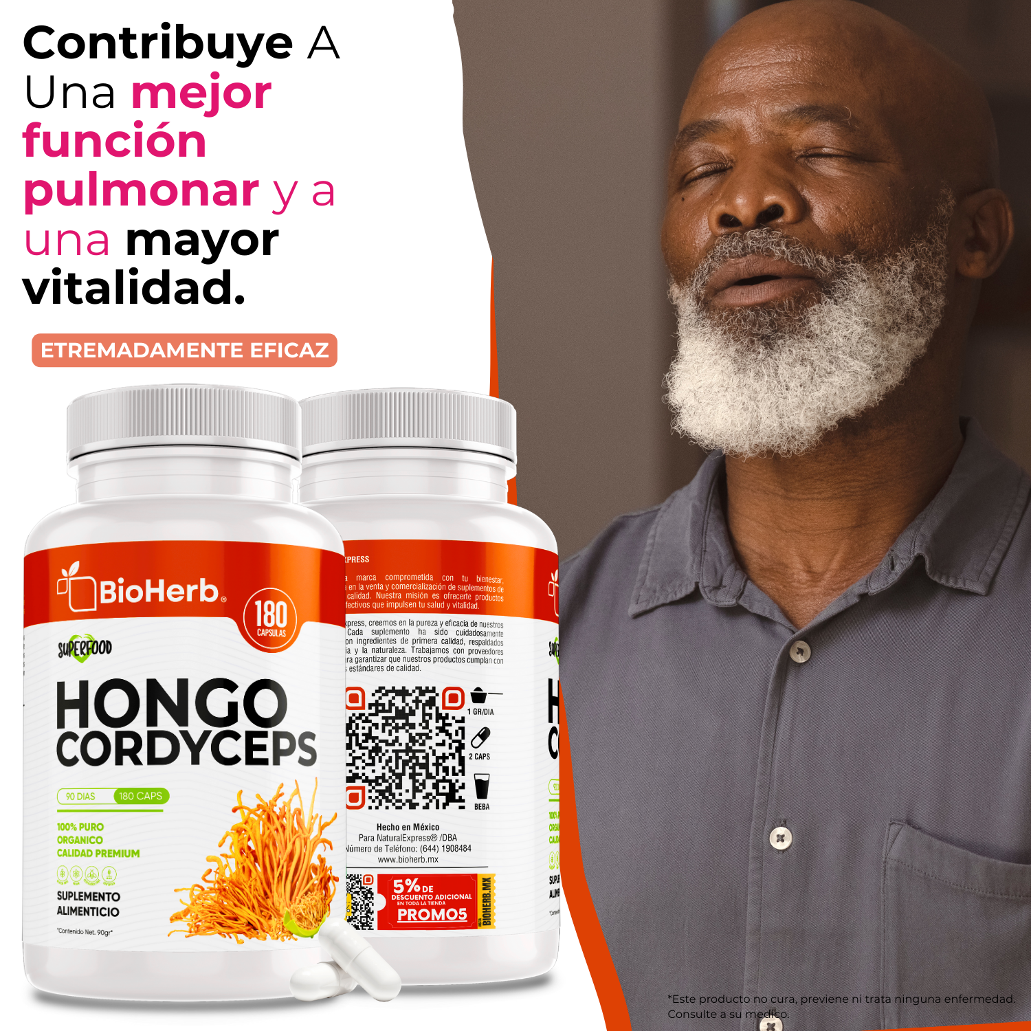 BioHerb® Cordyceps Militaris Extracto 100% Puro