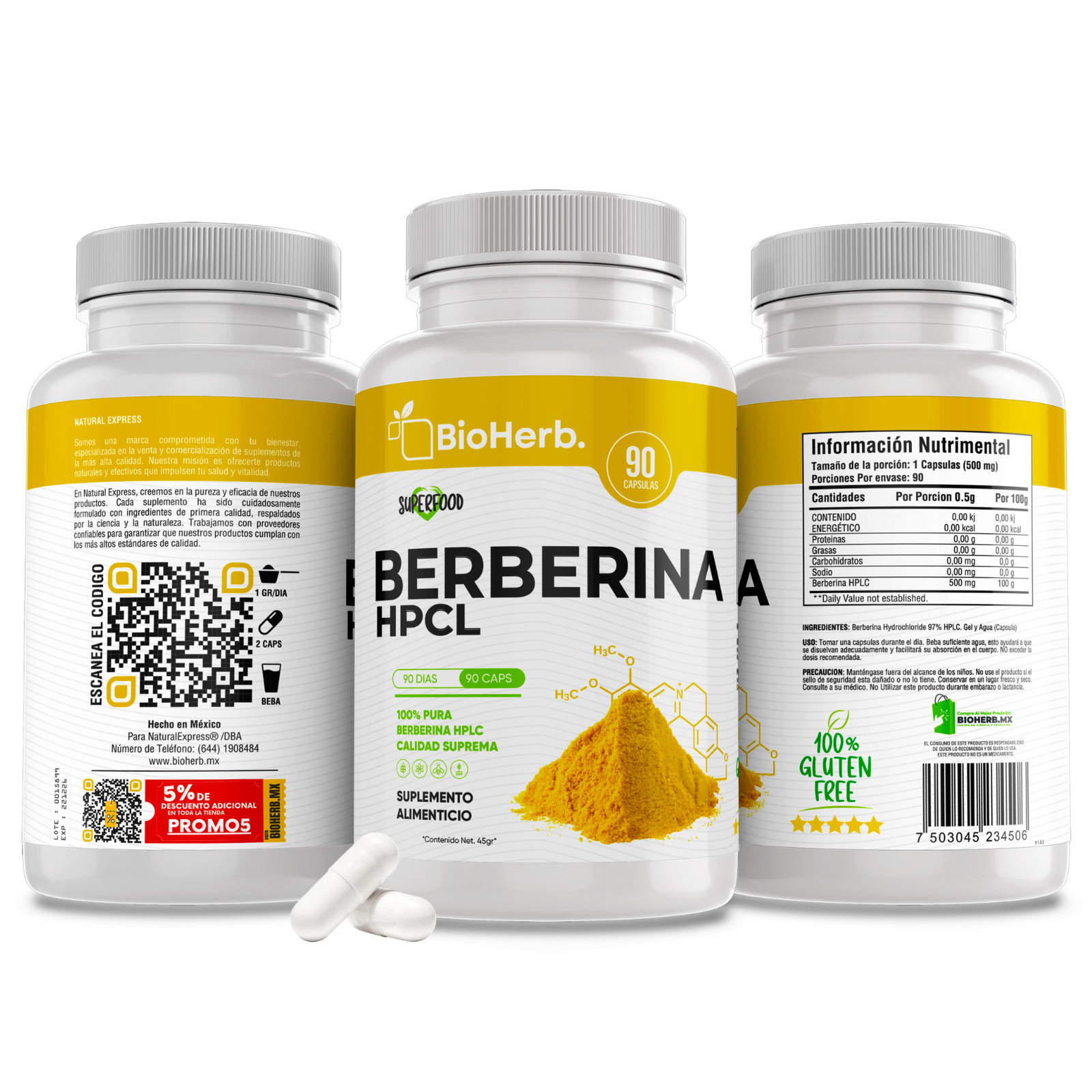 BioHerb® Berberina HCL Al 97% Clorhidrato