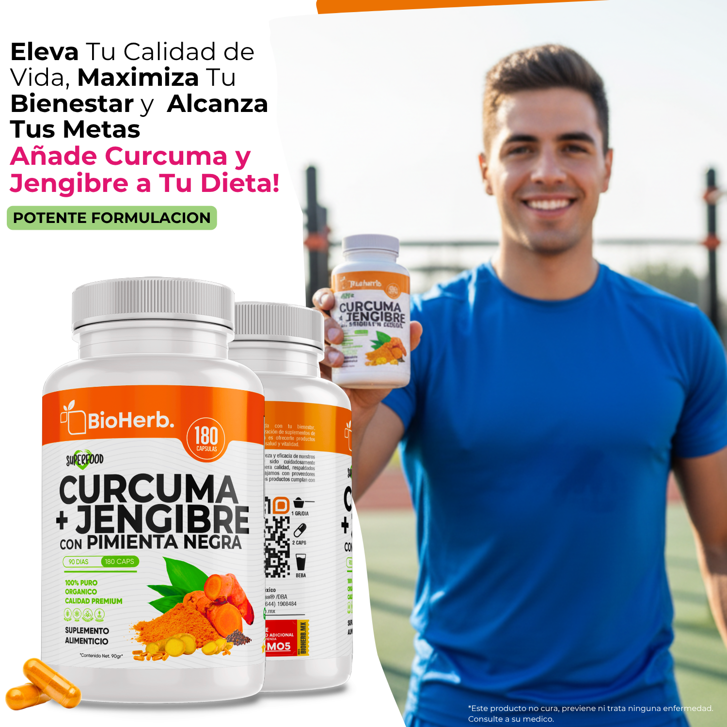 BioHerb® Cúrcuma y Jengibre con Pimienta Negra