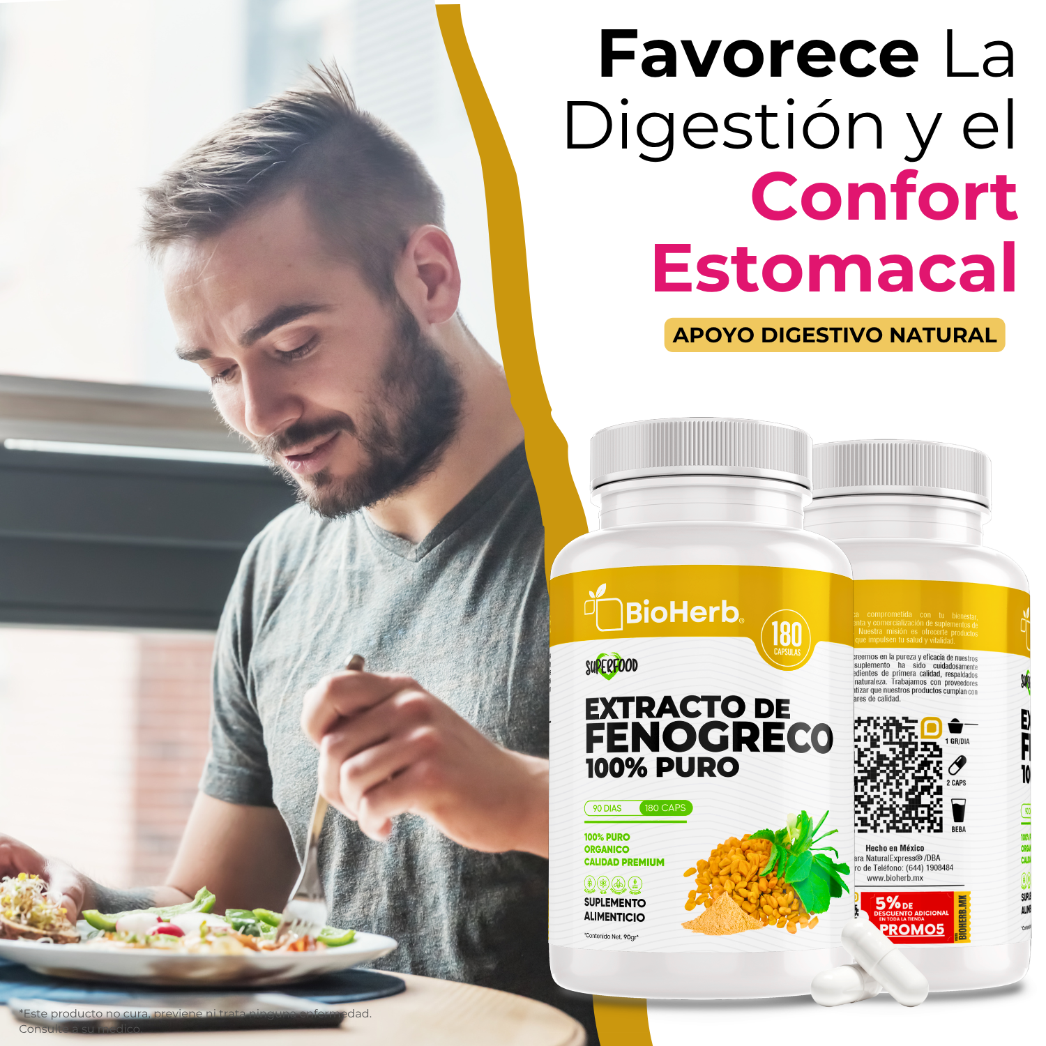 BioHerb® Fenogreco Orgánico Extracto 100% Puro
