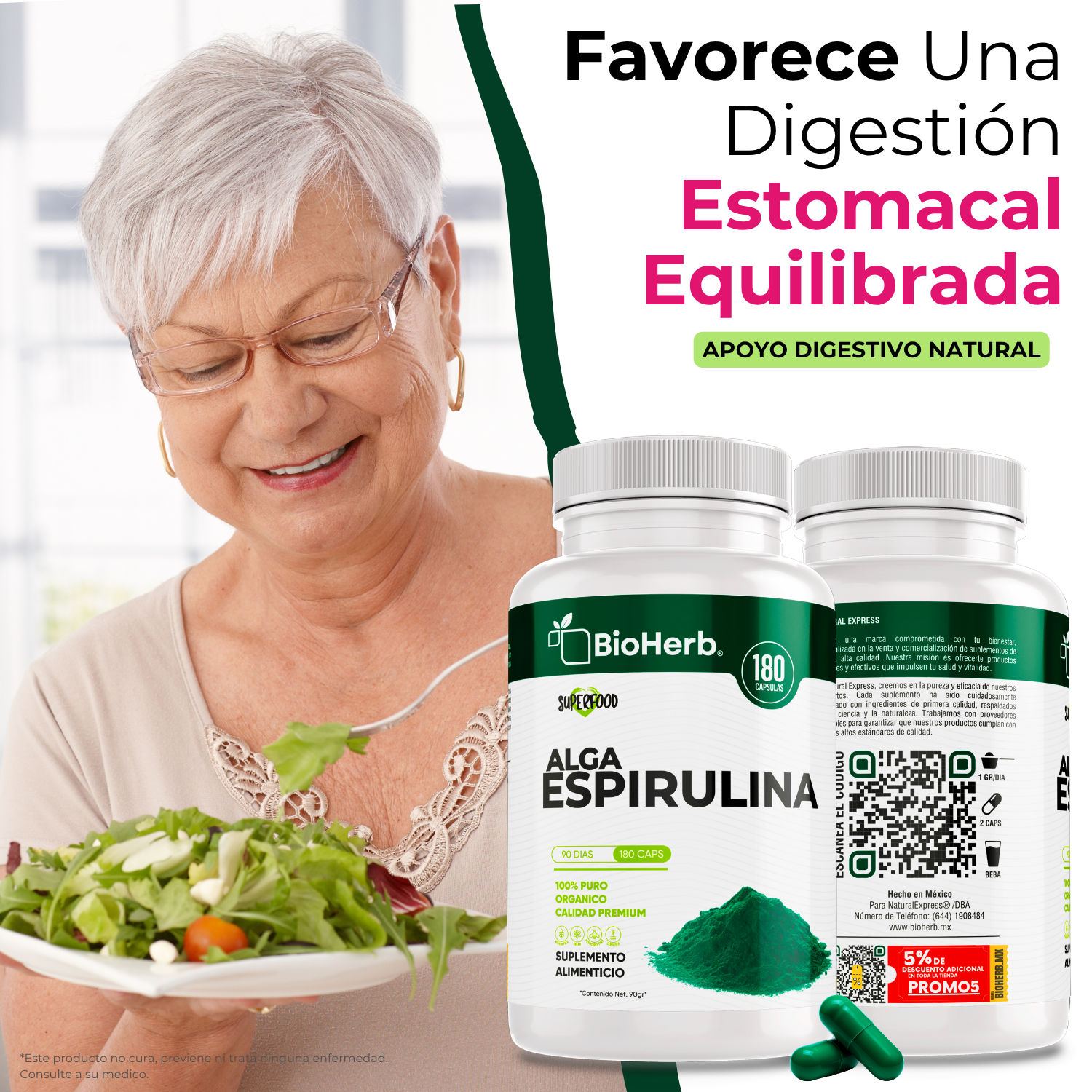 BioHerb® Espirulina Orgánica 100% Pura