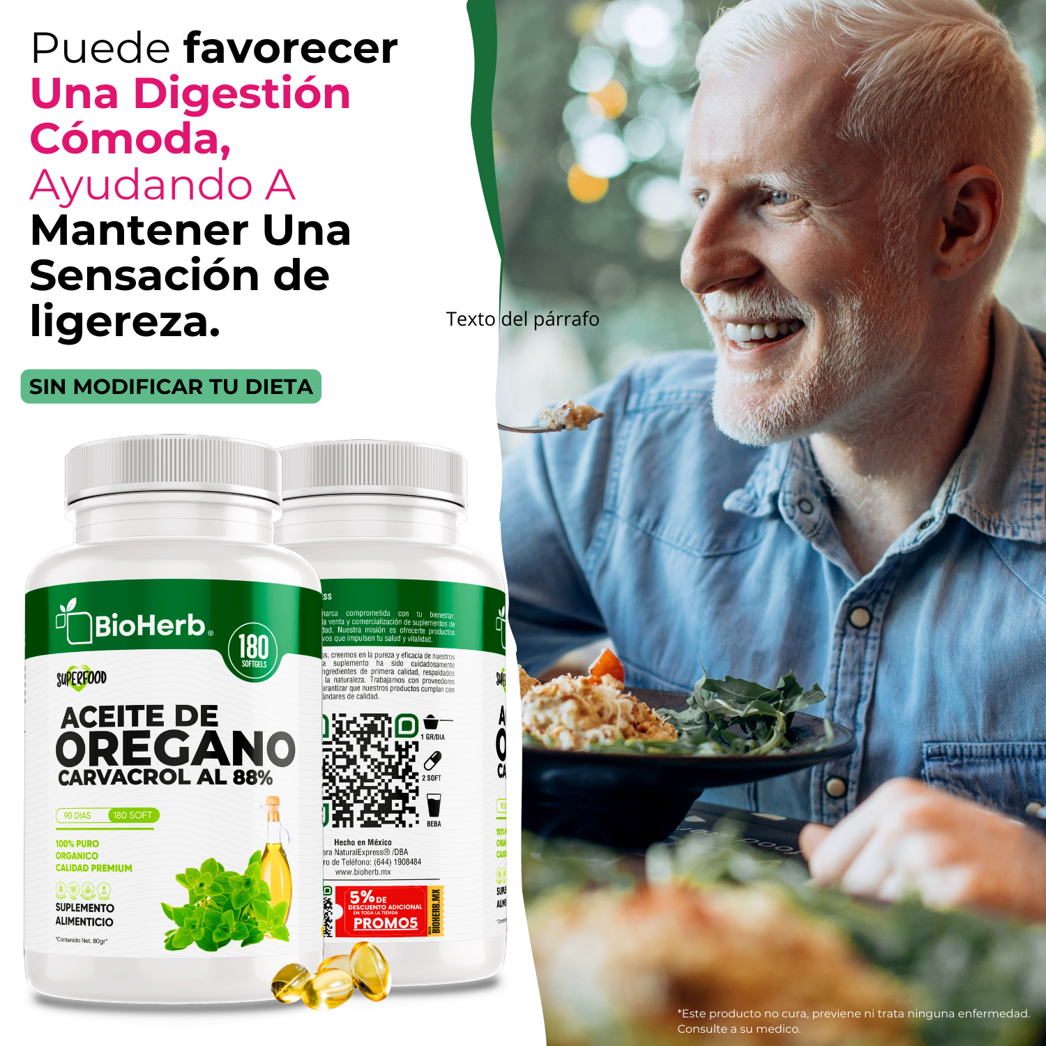 BioHerb® Aceite de Orégano Silvestre 100% Puro