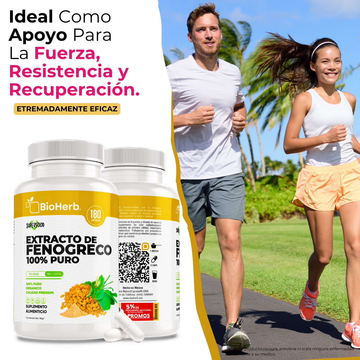 BioHerb® Fenogreco Orgánico Extracto 100% Puro