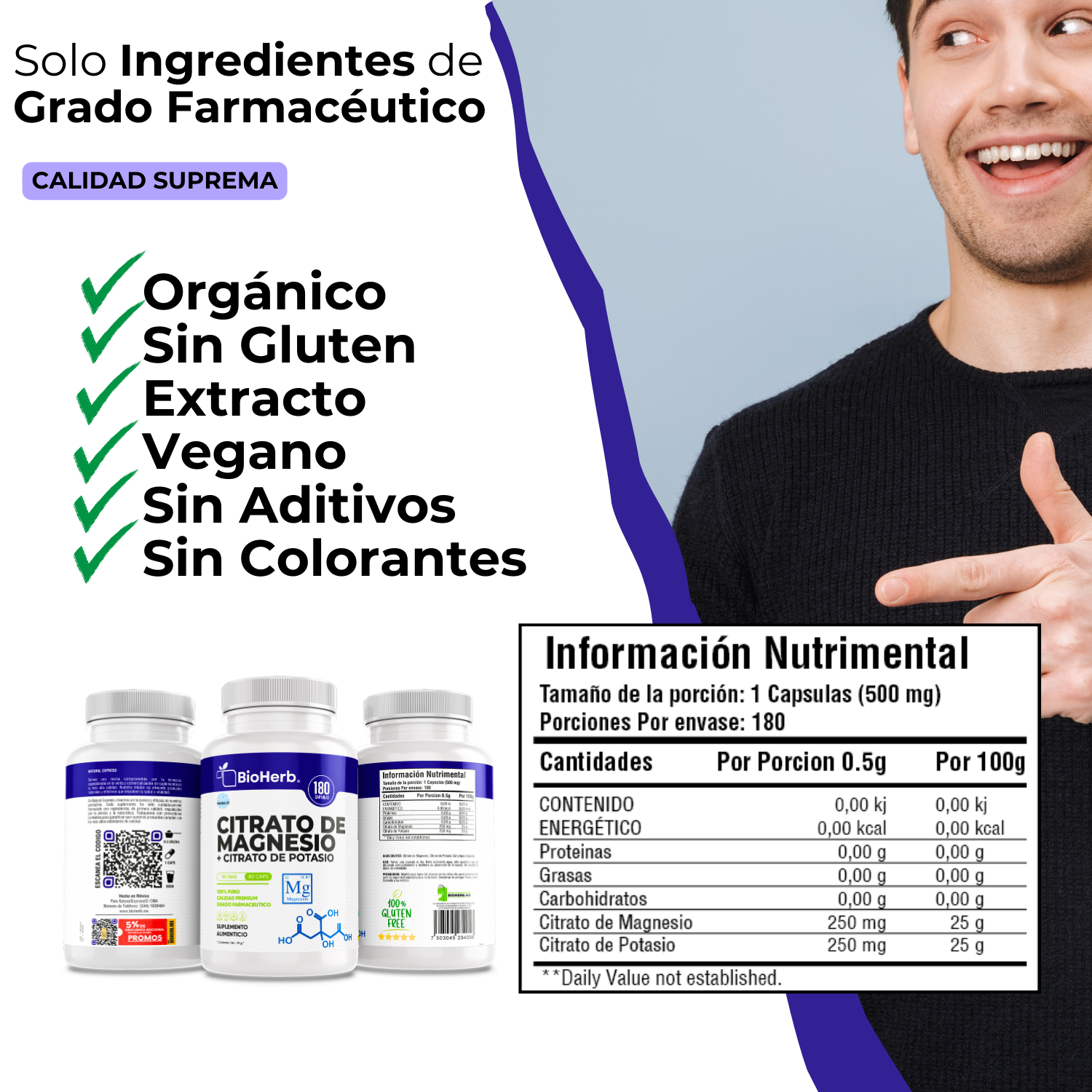 BioHerb® Magnesio + Potasio Citrato
