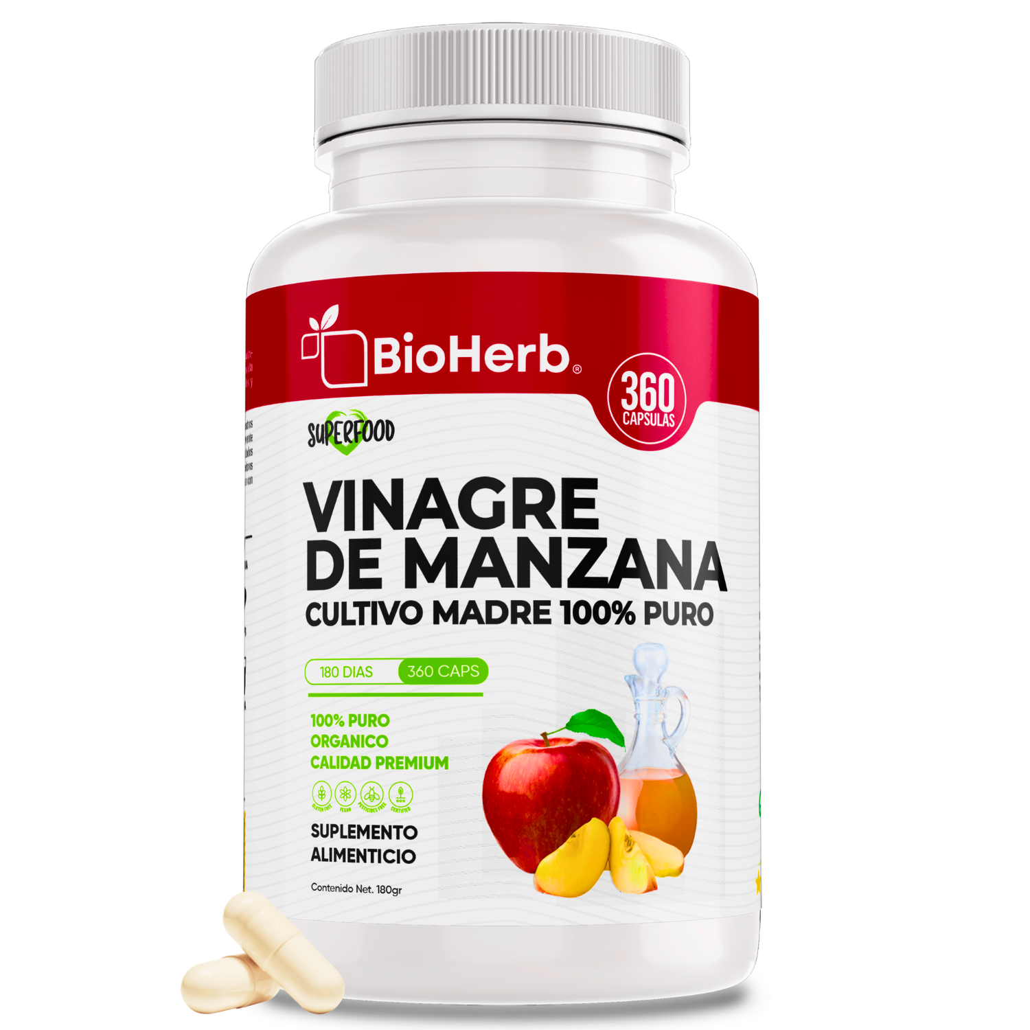 BioHerb® Vinagre de Manzana 100% puro