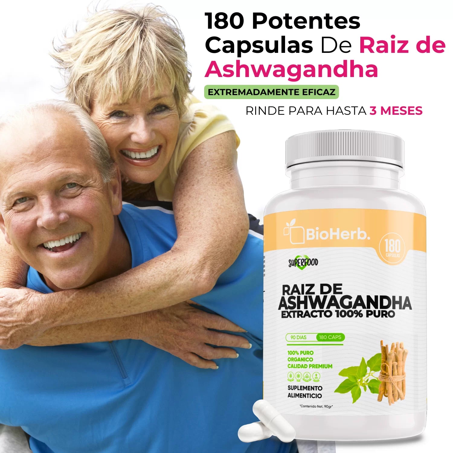 BioHerb® Raiz de Ashwagandha 100% Pura