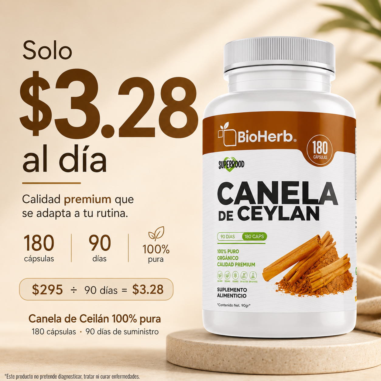 BioHerb® Canela de Ceylán | Eficaz Soporte Metabólico y Azúcar
