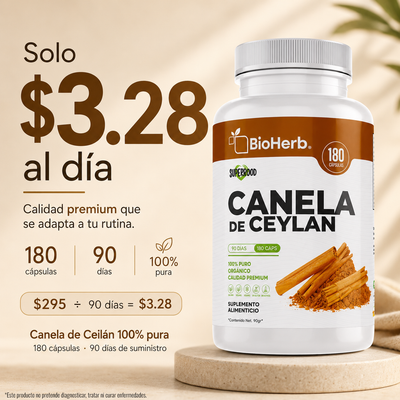 BioHerb® Canela de Ceylán | Eficaz Soporte Metabólico y Azúcar