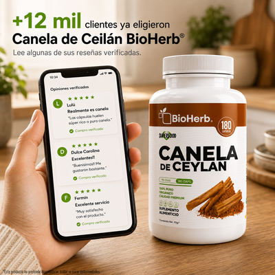 BioHerb® Canela de Ceylán | Eficaz Soporte Metabólico y Azúcar
