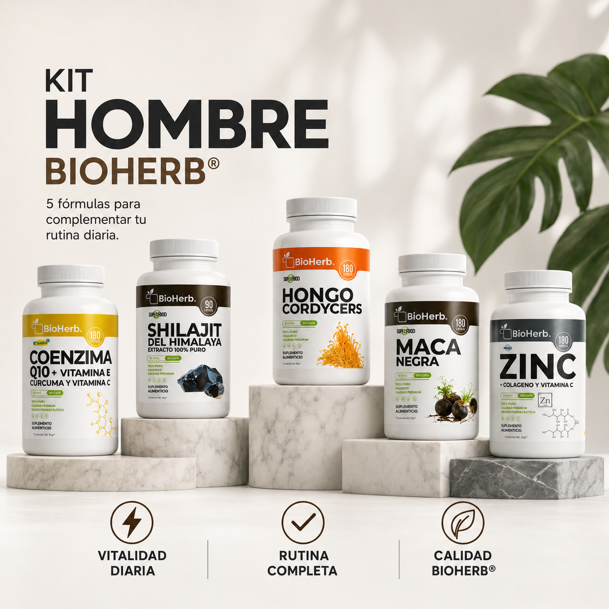 Kit Hombre BioHerb® | Energía, Vitalidad y Rendimiento