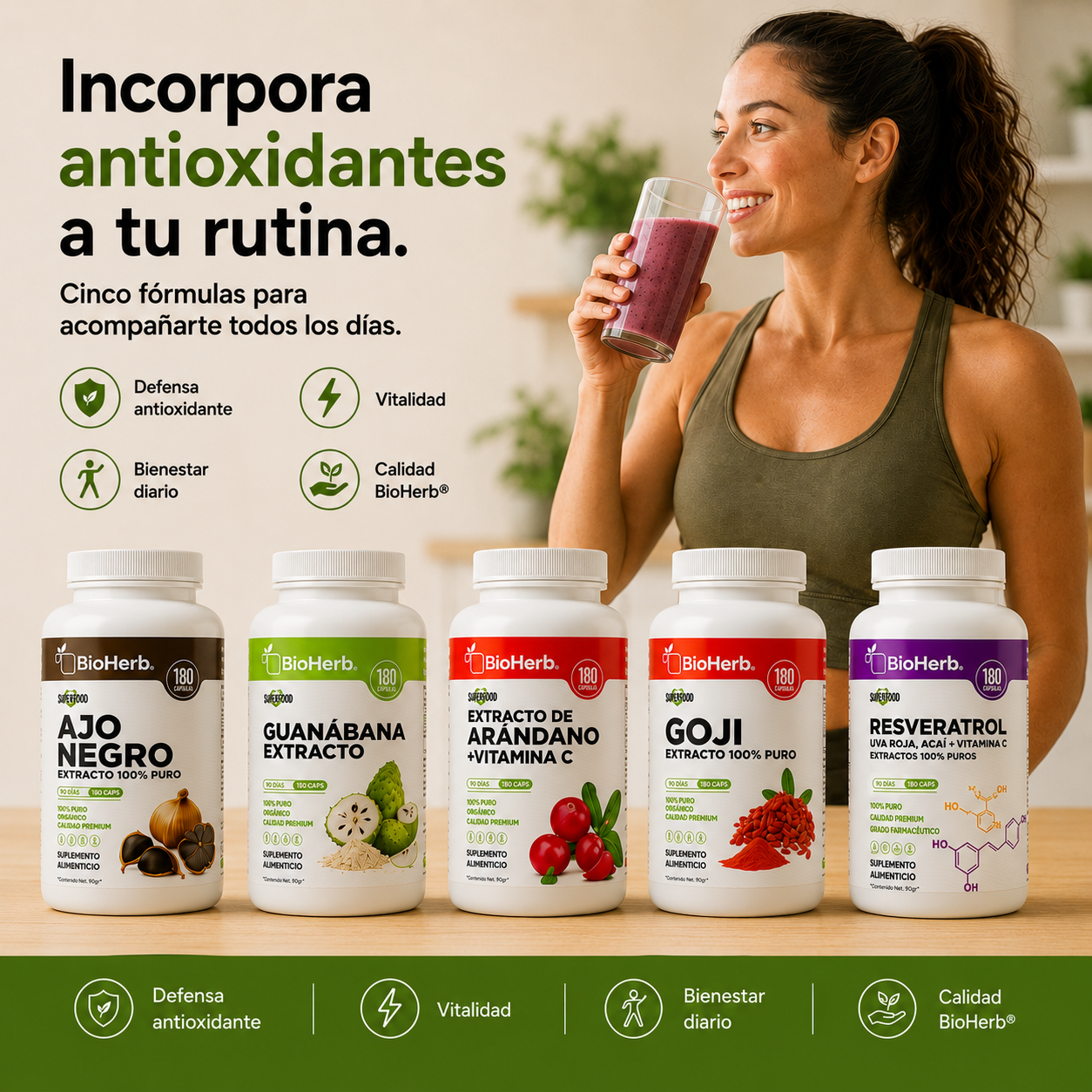 Kit Antioxidante BioHerb® | Apoyo Celular y Bienestar Antioxidante