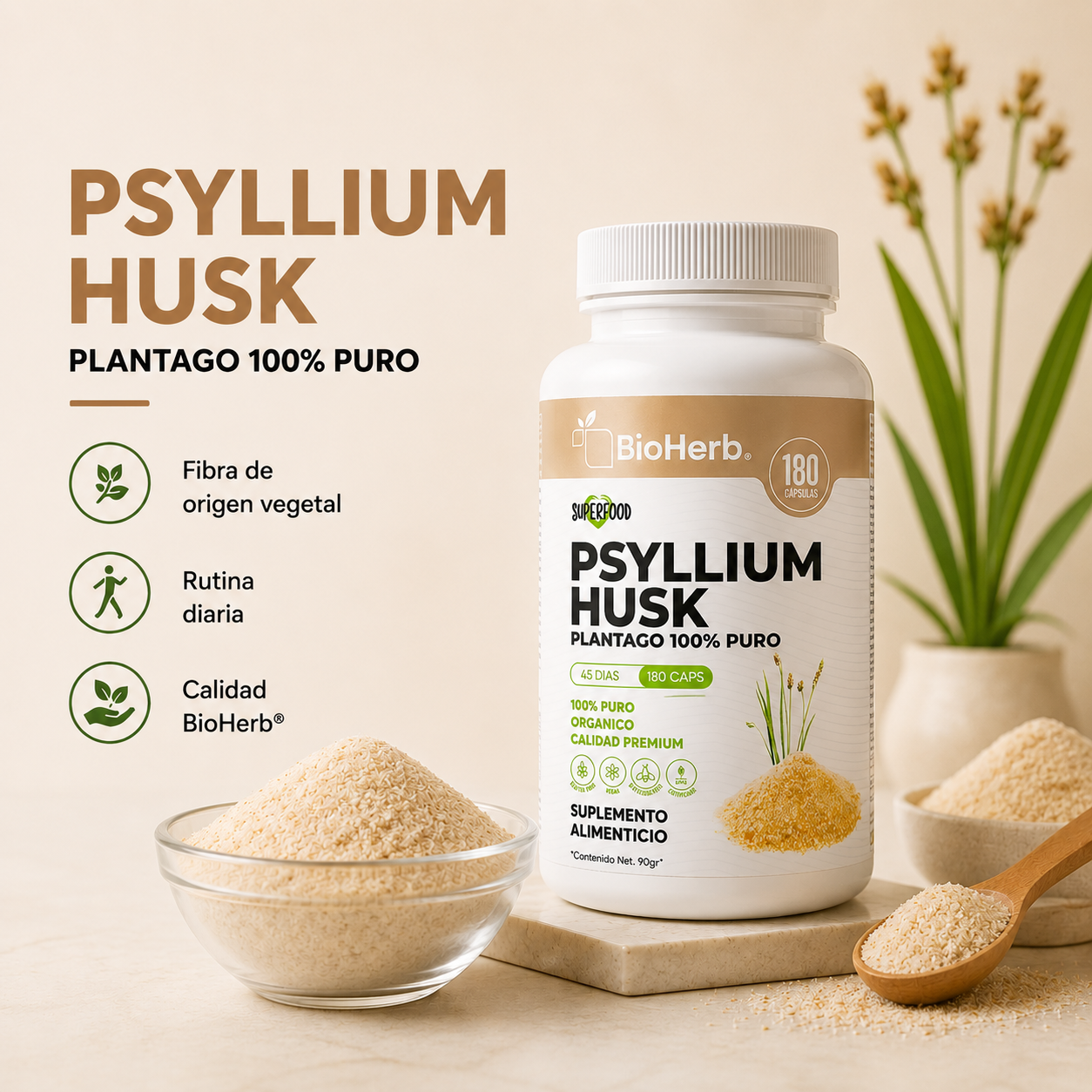 Kit Hábitos Saludables BioHerb® | Fibra, Metabolismo y Rutina Diaria