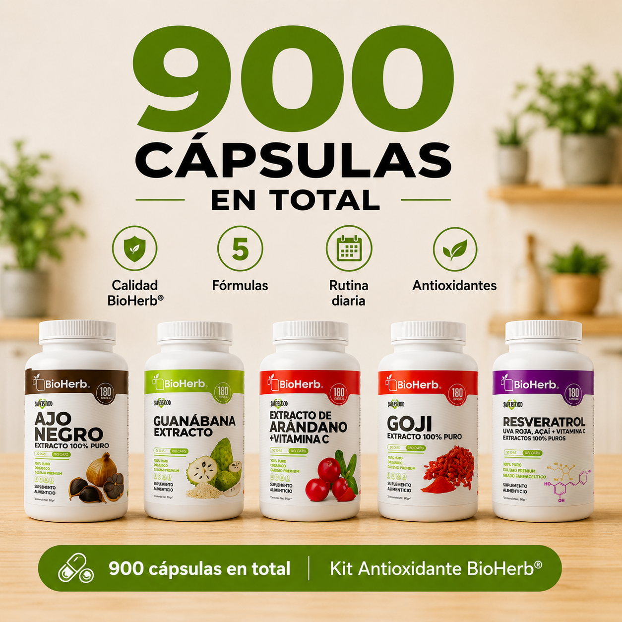 Kit Antioxidante BioHerb® | Apoyo Celular y Bienestar Antioxidante