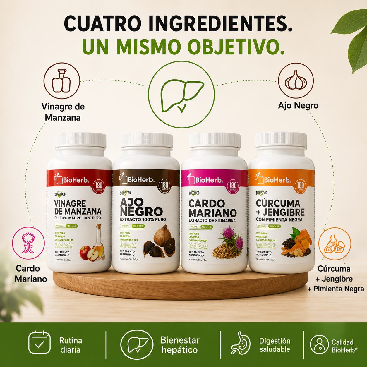Kit Balance Hepático BioHerb® | Apoyo Digestivo y Antioxidante