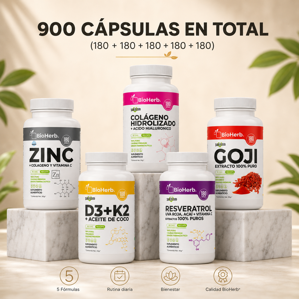 Kit Belleza BioHerb® | Colágeno, Antioxidantes y Cuidado Diario