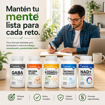 Kit Enfoque BioHerb® | Claridad Mental, Concentración y Productividad