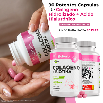 BioHerb® | Colágeno + Biotina en Softgels | Fórmula de Alta Concentración