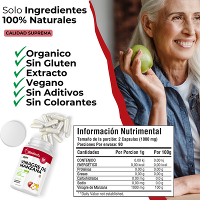 BioHerb® Vinagre de Manzana 100% puro
