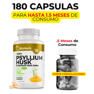 BioHerb® Psyllium Husk Plantago 100% Puro