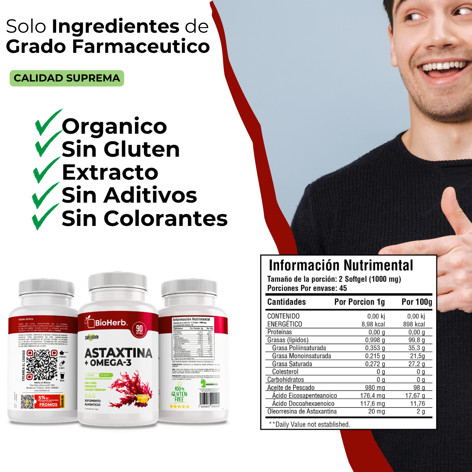 BioHerb® Omega 3 con Astaxantina