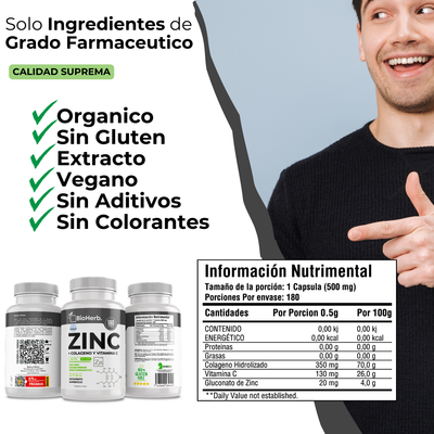 BioHerb® Zinc + Colágeno + Vitamina C