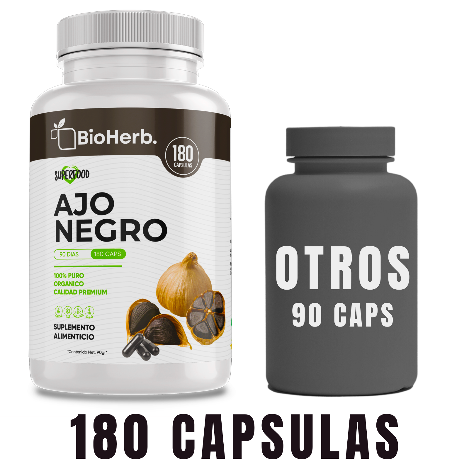 BioHerb® Ajo Negro 100% Puro