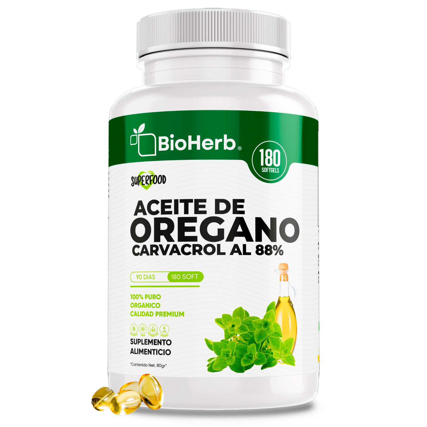 BioHerb® Aceite de Orégano Silvestre 100% Puro
