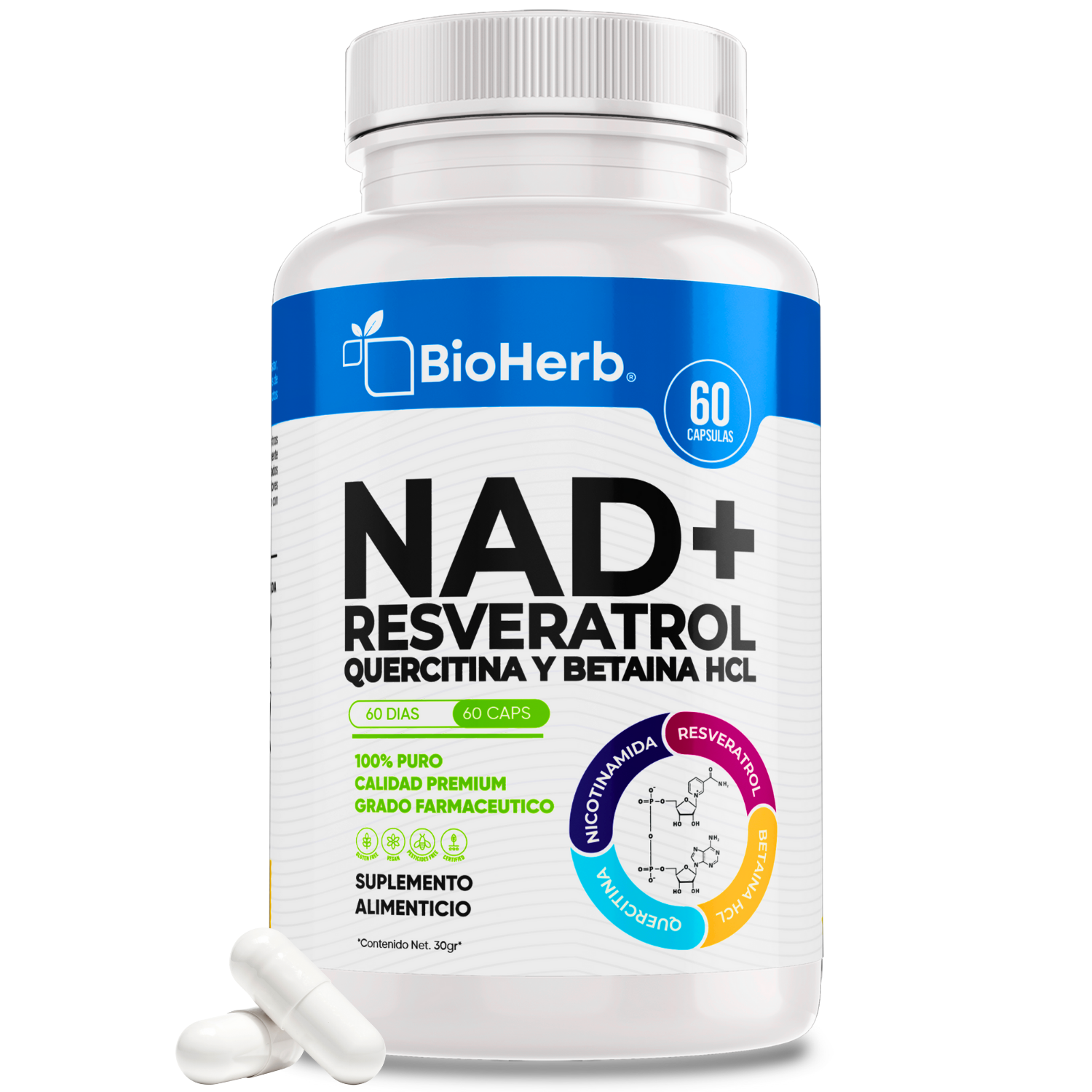 BioHerb® NAD+ Riboside + Resveratrol