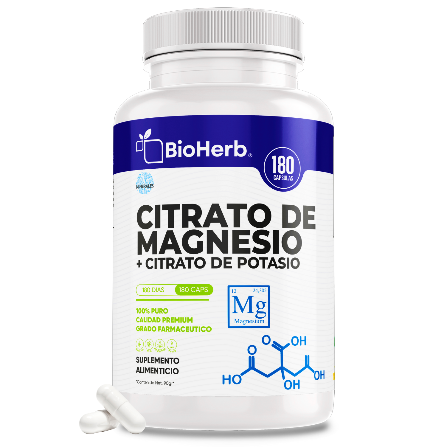 BioHerb® Magnesio + Potasio Citrato