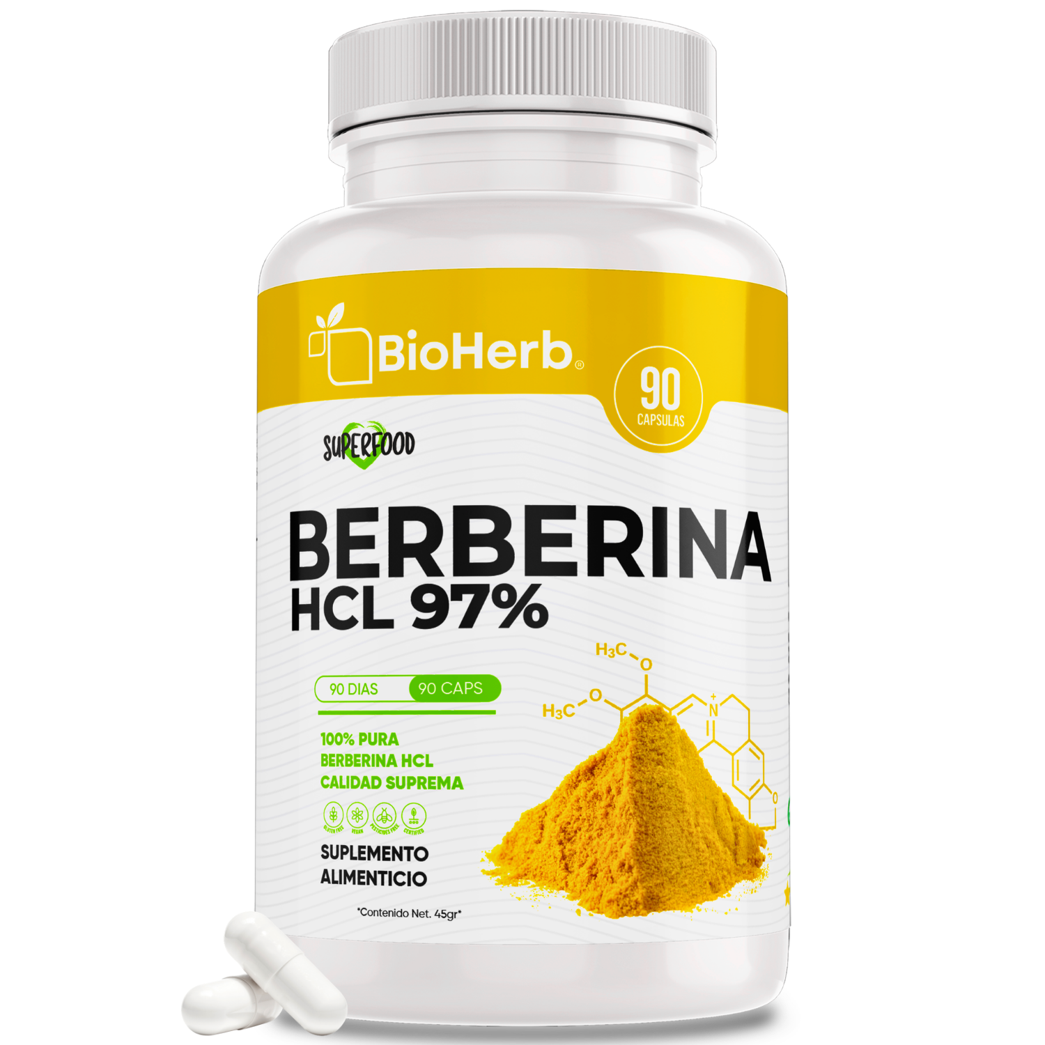 BioHerb® Berberina HCL Al 97% Clorhidrato