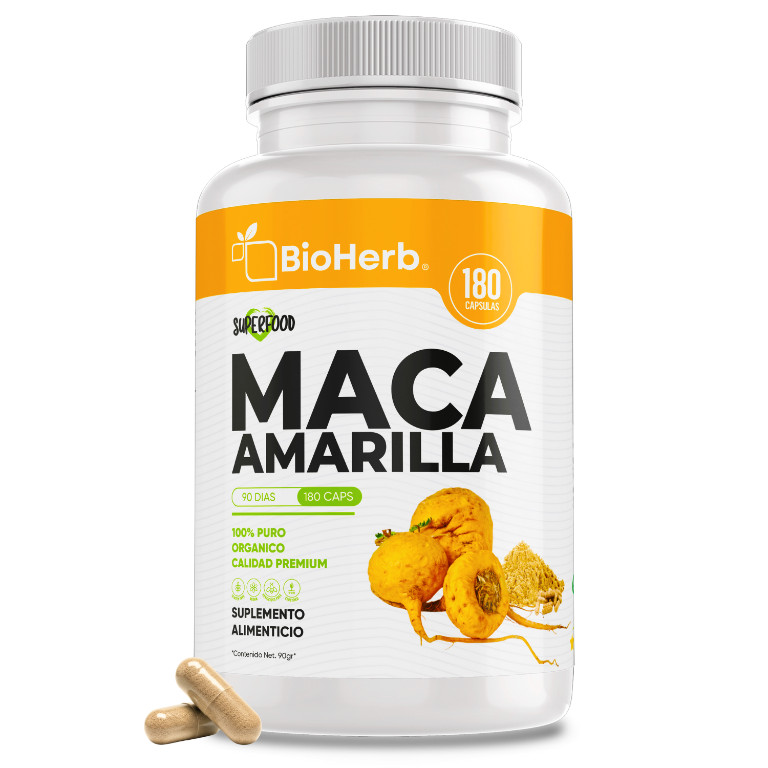 BioHerb® Maca Amarilla Peruana Organica